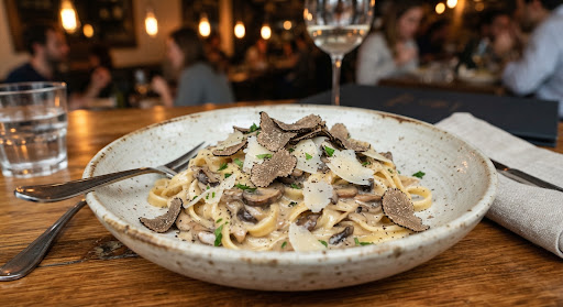 Mì Ý Sốt Kem Nấm Truffle